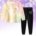 thumbnail image 2 of mgoYE Girls Clothes Fall Winter Long Sleeve Top and Leggings Pants Set Casual Daily Outfits for Toddler Girl(Yellow,3-4 Years), 2 of 9