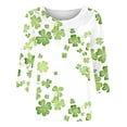 thumbnail image 7 of Zedker Plus Size St Patricks Day Shirt for Women 2026 Casual 3/4 Sleeve Irish Shirts Funny Saint Patrick's Tunic Tops, 7 of 7