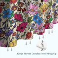 thumbnail image 6 of Pioneer Flower Floral Print Pattern Shower Curtain 72"x84" ,Bathroom Decorative Shower Curtains Set with 12 Hooks,Modern Waterproof Washable Shower Curtain, 6 of 6