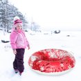 thumbnail image 4 of HONMEET Red Inflatable Snow Tube for Outdoor Winter Sports PVC Snow Sled with Handle Easy to Carry, 4 of 6