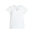 thumbnail image 4 of Time Tru Women's Mixed Media Cotton Top with Eyelet Flutter Sleeves, Sizes XS-XXXL, 4 of 4