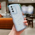 thumbnail image 3 of Compatible with Samsung Galaxy S22 Case, Glitter Clear Bling Star Transparent Matte Cute Curly Wave Frame Camera Cover Protection Shockproof Bumper S22 Phone Case 6.1" for Women (Blue), 3 of 17
