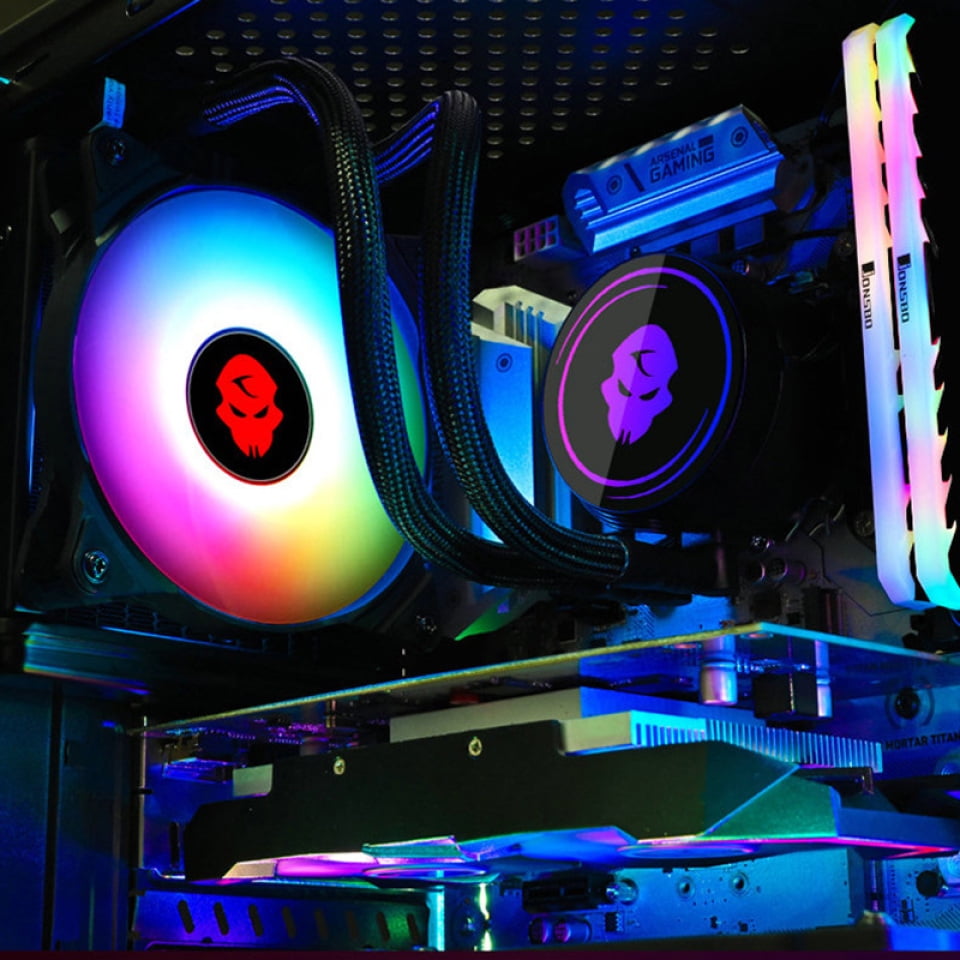 Buy ZEEQJ RGB Cooling Fan Water Cooling Radiator CPU Integrated Double