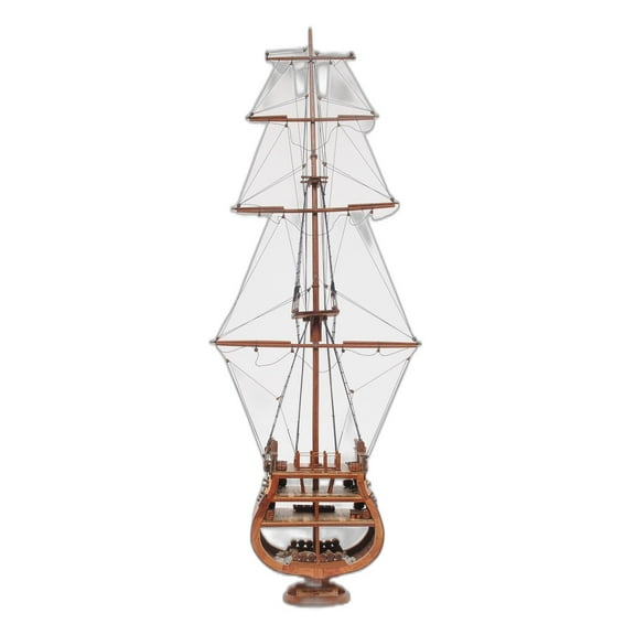 HomeRoots 34" Brown Boat Model Sculpture