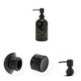thumbnail image 5 of Unique Bargains 1 Pc Durable Cylinder Marble Soap Dispenser 13.53oz Black Gold Tone, 5 of 6