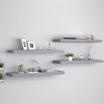 thumbnail image 1 of vidaXL Floating Wall Shelves 4 pcs Grey 80x23.5x3.8 cm MDF, 1 of 5