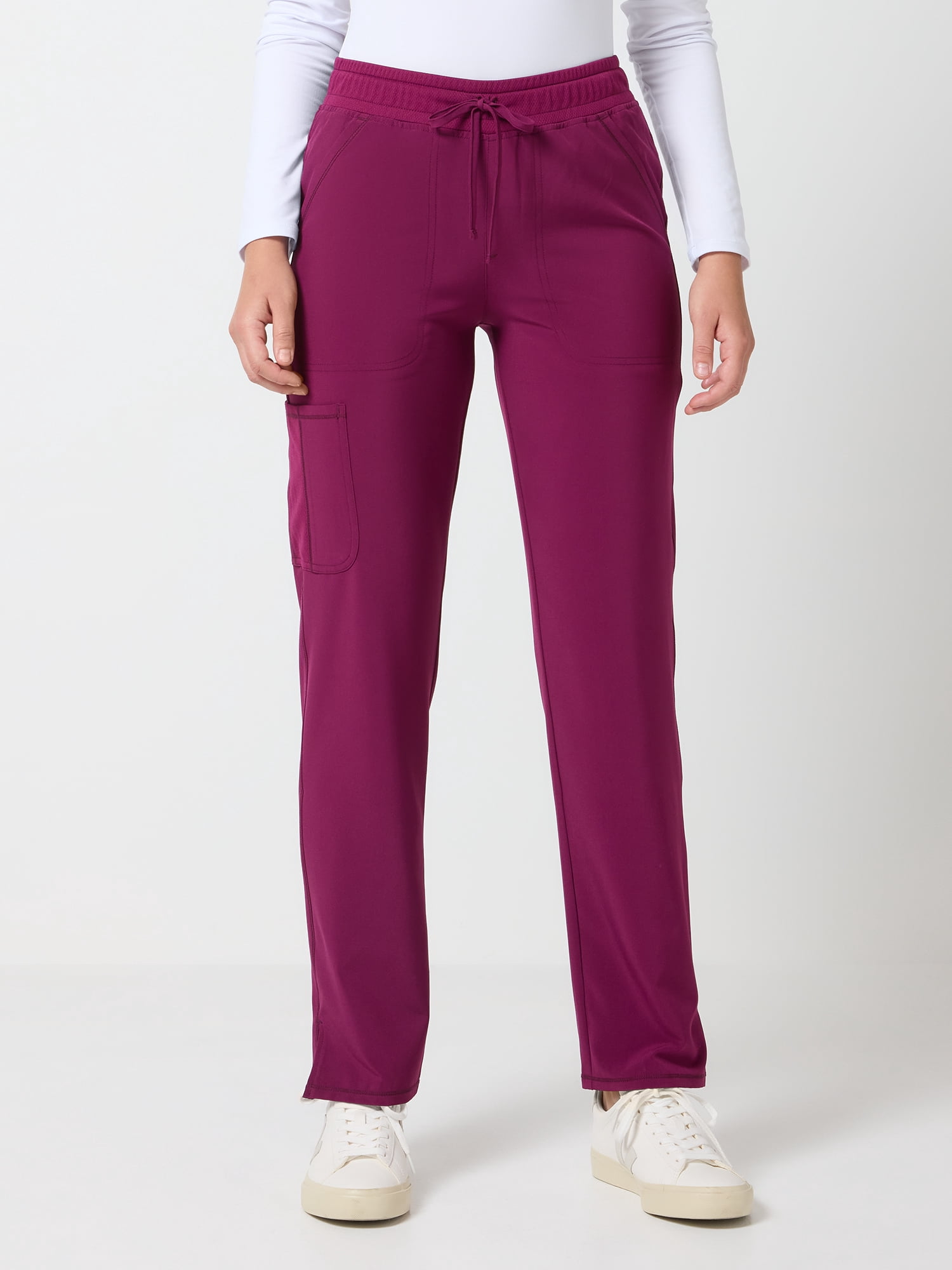 Scrubstar Performance Women’s Antimicrobial Drawstring Cargo Straight Leg Scrub Pant, Sizes XS–3XL