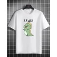 thumbnail image 4 of 【New Arrival】Cute Rawr! Dinosaur Black T-Shirt, 4 of 8