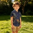 thumbnail image 2 of JAJAHO Hawaiian Beach Shirts For Boys Kids Summer Pineapple Printed Short Sleeve Button Down Collared Shirts 8-15Y Trendy Tops, 2 of 4