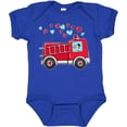 thumbnail image 3 of Inktastic Valentine Fire Truck with Cute Dalmatian and Hearts Boys or Girls Baby Bodysuit, 3 of 5