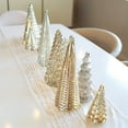 thumbnail image 6 of Set of 5 Illuminated Mercury Acrylic Christmas Trees, LED Tabletop Silver Tree Figurines, Holiday Mantel Centerpiece Décor, 3.5"-14", Silver, Trees, 6 of 6
