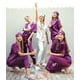 thumbnail image 3 of Pijama de dama de honor para mujer, ropa de dormir de seda, satén personalizado, fiesta nupcial, Tops y pantalones, 2 piezas, 3 of 4