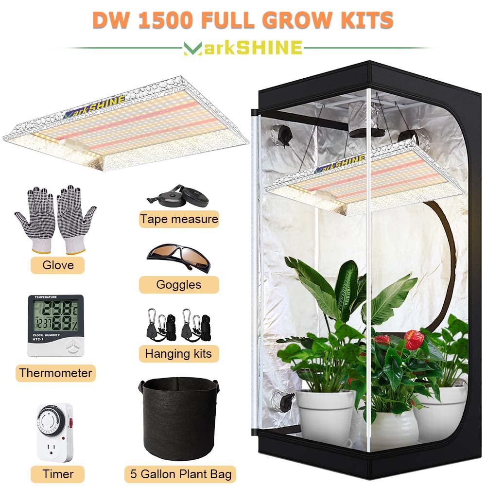 Led Grow Light Kit Indoor Plant Light Hydroponics Grow Tent Kit Grow Room Box 