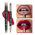 thumbnail image 1 of TQEHS Lápiz labial automático de doble punta delineador de labios maquillaje mate que no se decolora resistente al aguaj D1E5, 1 of 6