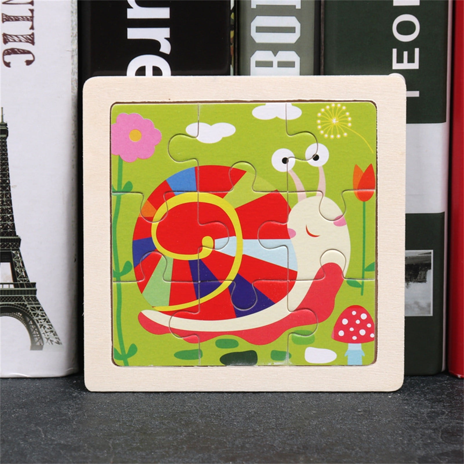 Casse-tête d'Animaux en Bois J pour Enfants de 2 à 7 Ans, 9 Pcs Jouets d'Apprentissage Préscolaire, Cadeau Éducatif pour Garçons et Filles