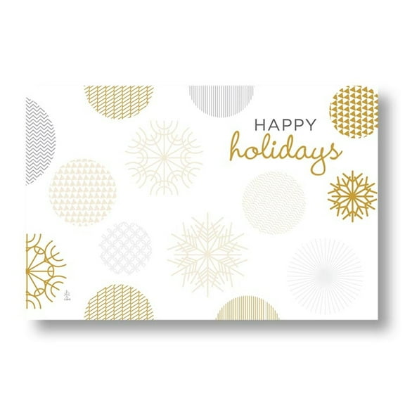 Happy Holidays Modern Enclosure Cards / Gift Tags - 3 1/2in. X 2 1/4in. - 50 Pack (ac4966)