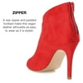 thumbnail image 4 of Journee Collection Womens Brecklin Back Heel Zip Open Toe Stiletto Booties, 4 of 7