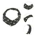 thumbnail image 2 of Unique Bargains 1 Pc Fashion Polka Dot Pattern Cross Elastic Hairband for Women Gray, 2 of 6