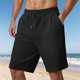 thumbnail image 2 of Pantalones cortos deportivos casuales de jacquard europeos nuevos para hombre - Pantalones cortos de playa holgados y elásticos para actividades al aire libre, 2 of 6