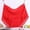 Red, variant on Comfortable Women's Underwear Plus Size Mid High Waist Breathable Briefs for Elderly Women Solid Design Quality Everyday