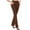 Brown, variant on Dress Pants for Women Straight Leg Elastic Waist Slacks Casual Office Work Pockets Trousers Beige 2XL