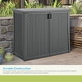 thumbnail image 4 of Suncast Outdoor 97-gallon Cabinet Deck Storage Box, Gray, 4 of 8