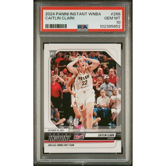 Graded 2024 Panini Instant WNBA Caitlin Clark #268 Rookie RC Basketball Card PSA 10 Gem Mint