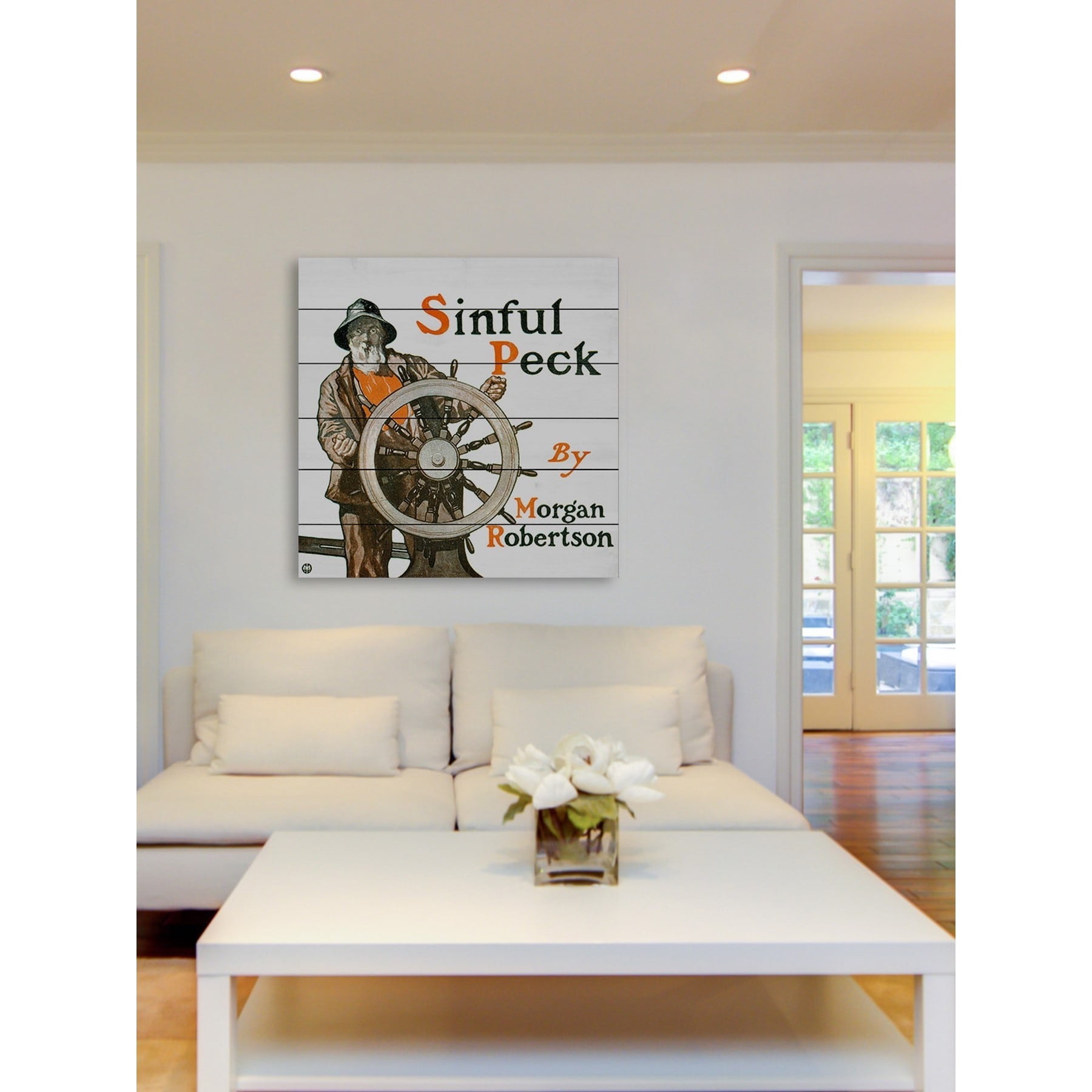 Marmont Hill "Sinful Peck" Painting Print on White Wood