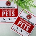 thumbnail image 1 of Pet Emergency Rescue Decal, 10 x 13 cm, Fire Safety Alert Sticker for Home, 2-Pack, 1 of 5