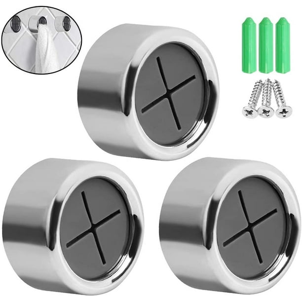 3 Pieces Premium Adhesive Round Towel Holder, Adhesive Towel Hooks