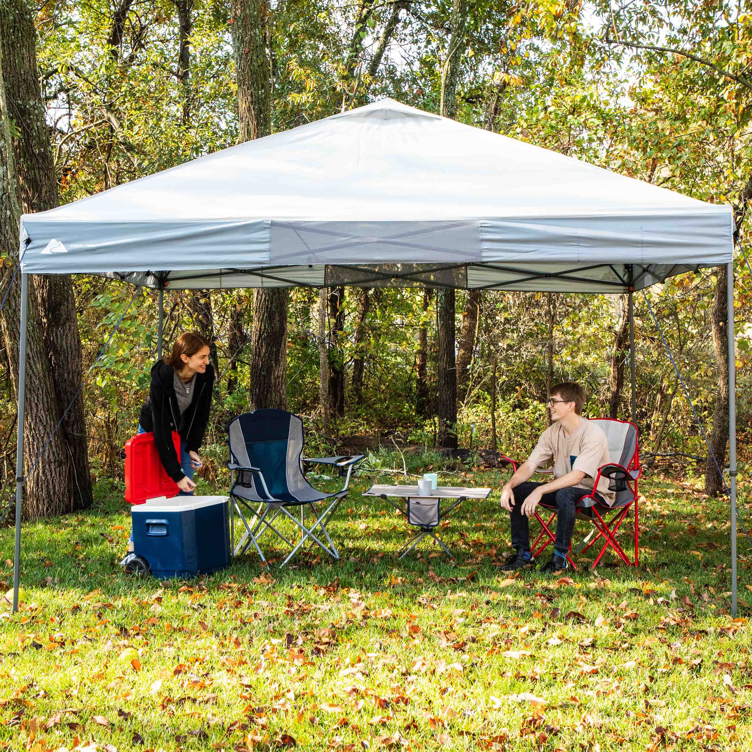 Dosel de Camping Instantáneo Ozark Trail de 12 pies x 12 pies, Patas Rectas, Gris 6