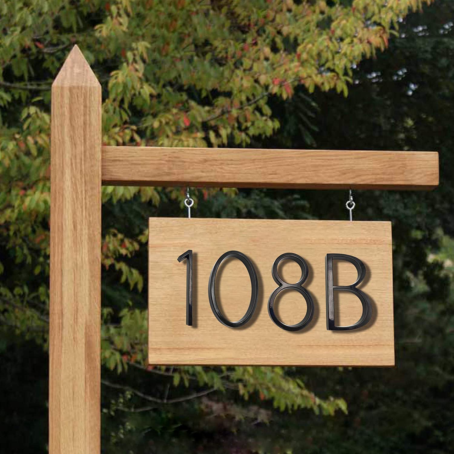 Inch House Numbers- Home Address Numbers or Mailbox Numbers/Floating  Street Door Numbers/Zinc Alloy, Black, Number