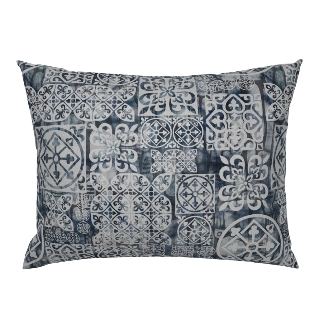 The Pillow Collection Kairi Floral Bedding Sham Lapis European/26 x 26
