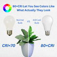 thumbnail image 3 of A19 LED Bulb 10W, Non-Dimmable, 800lm, 60W Equivalent, 5000K Cool White, Energy Star CUL/UL Listed, High CRI(83) [Pack of 4], 3 of 6