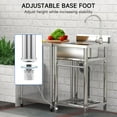 thumbnail image 1 of EDTara Lavabo Utilitaire Autoportant en Acier Inoxydable, avec Bol Simple Spacieux, Tablette de Rangement sous le Lavabo, Plateau d'Égouttement et Robinet d'Eau Chaude/froide, Convient au Garage, au Restaurant Ou à la Buanderie, 1 of 7