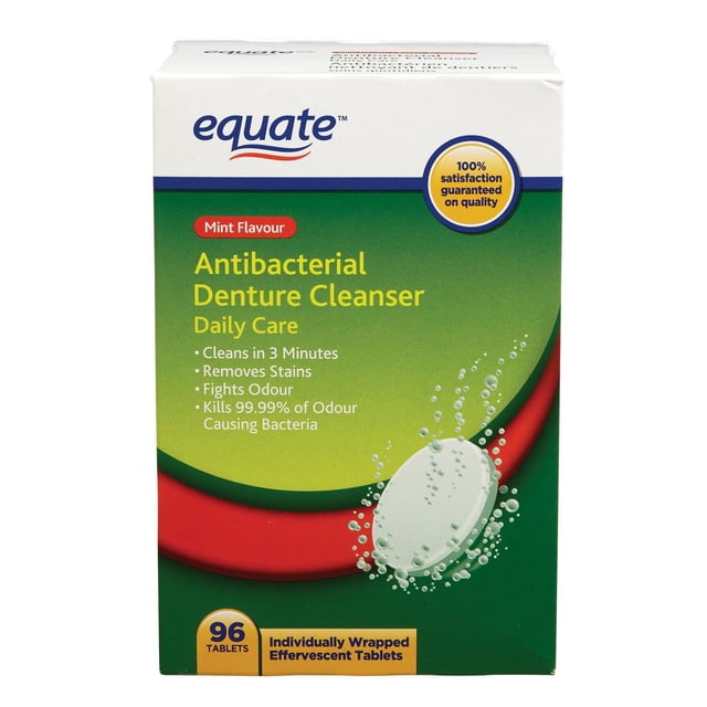 Equate Antibacterial Denture Cleanser Daily Care Mint Flavour