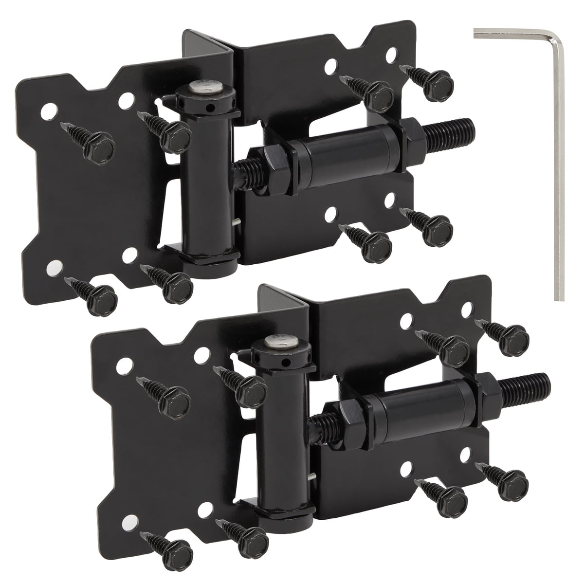 2 Pack Heavy Duty Self Closing Hinges for Wood Fences, Outdoor Farm