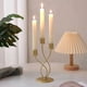 thumbnail image 3 of Juego de 3 Candelabros Dorados, Candelabros de Hierro de Metal Elegantes de Lujo, Candelabros de Mesa Decorativos Europeos, 3 of 5