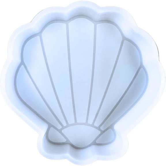 Seashell Mermaid Summer Beach Silicone Freshie Mold for Scented Aroma Beads Oven Safe Bake Clam Shell Large 4 x 4 x 0.8