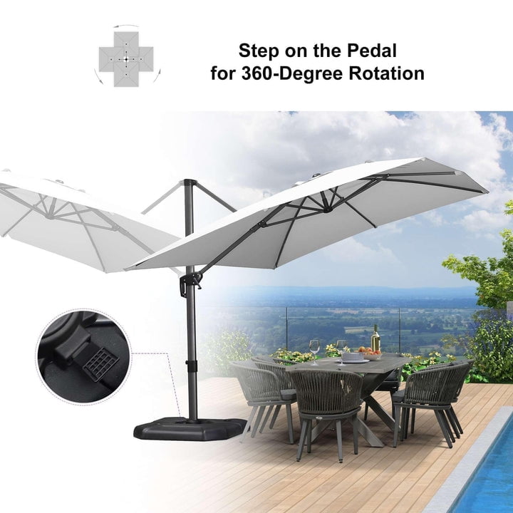 Purple Leaf 9x11.5 ft Cantilever Umbrella Offset Outdoor Patio White -  Walmart.com