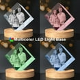 thumbnail image 4 of 3D Crystal Photo Square Shape Innovation Crystal Picture Personalized Gifts with Your Photo Customized Couples Pet Gifts with Colorful Light Base for Mom, Dad, Men, Women, Christmas (Large-A), 4 of 7