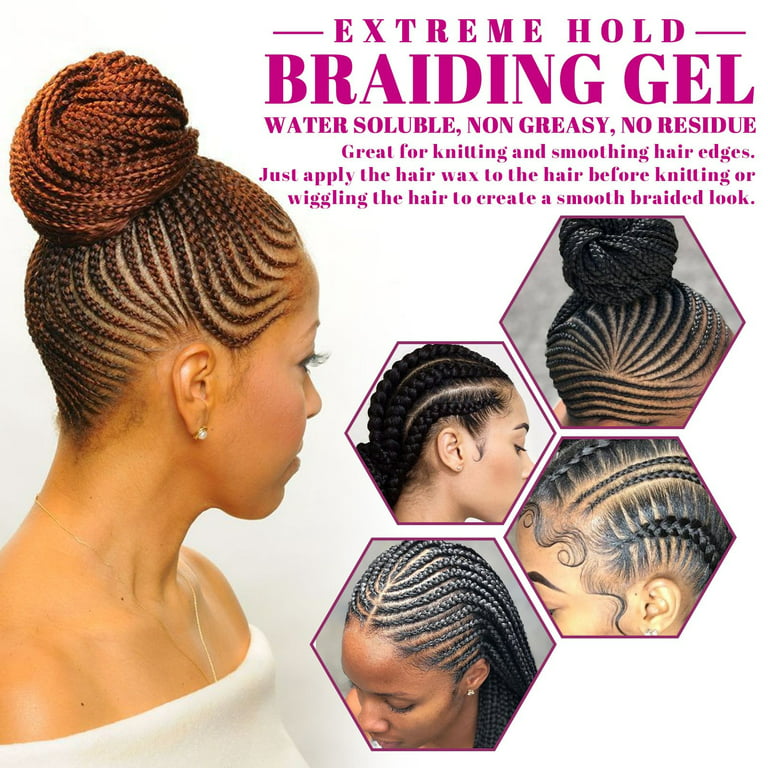 EJWQWQE HOLD BRAIDING GEL,Hair Braid Gel Maintains A Stunning Smell No  Flake Long Lasting, Natural Hair Product With Aloe And Beeswax For Black  Women 