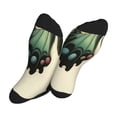 thumbnail image 5 of KLL Blue Black Butterfly Art Print Cool Socks Men's Women's Crew Socks Funny Crazy Novelty Stockings, 5 of 7