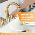 thumbnail image 5 of Sunrinx 8 Inch Widespread Bathroom Faucet Brushed Gold 3-Hole Dual Handle Swivel High Arc Drain, 5 of 12