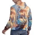 thumbnail image 6 of Sikiie Sailing Ship Ocean Sunset Men's Hoodie, Essentials Hoodie, Sweatshirt, Pullover Hooded Sweatshirt for Men-Small, 6 of 7