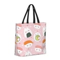 thumbnail image 2 of Vsdgher Cute Sushi print Tote Bag for Women Shoulder Bag with Zipper Large Shoulder Bag Handle Handbag Portable Washable for Travel, Work, 2 of 8