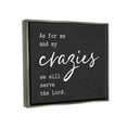 thumbnail image 3 of Stupell Industries Religious Family Quote Serve The Lord Humorous Phrase Graphic Art Luster Gray Floating Framed Canvas Print Wall Art, Design by Lettered and Lined, 3 of 8