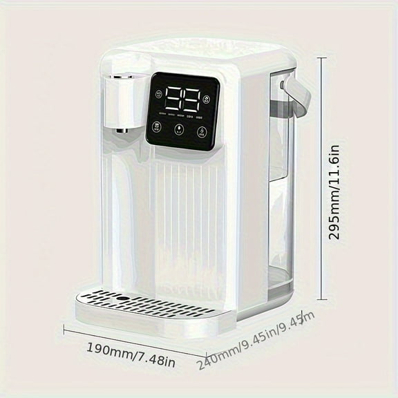 Desktop Instant Hot Water Dispenser - 3-Second Heating, Smart Child Lock, 13 Temp & 3 Flow Settings, LED Display, Detachable Handle, Gift