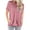 Pink, variant on Women's Summer Tee Casual Blouse Short Sleeve Round Neck T Shirts Sweatshirts Loose Fit Pullover Tops Pocket Shirts