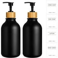 thumbnail image 5 of 2 Pack Matte Black Soap Dispenser Set 500ml - Refillable Bathroom Liquid Soap Pump for Kitchen Countertop PET Plastic, 5 of 8